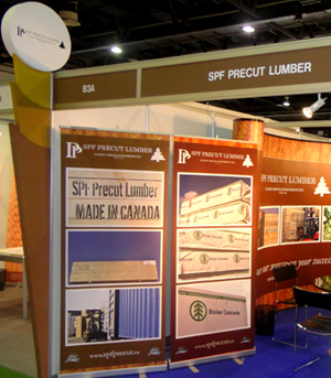 Dubai Wood Show - SPF Precut Lumber Display