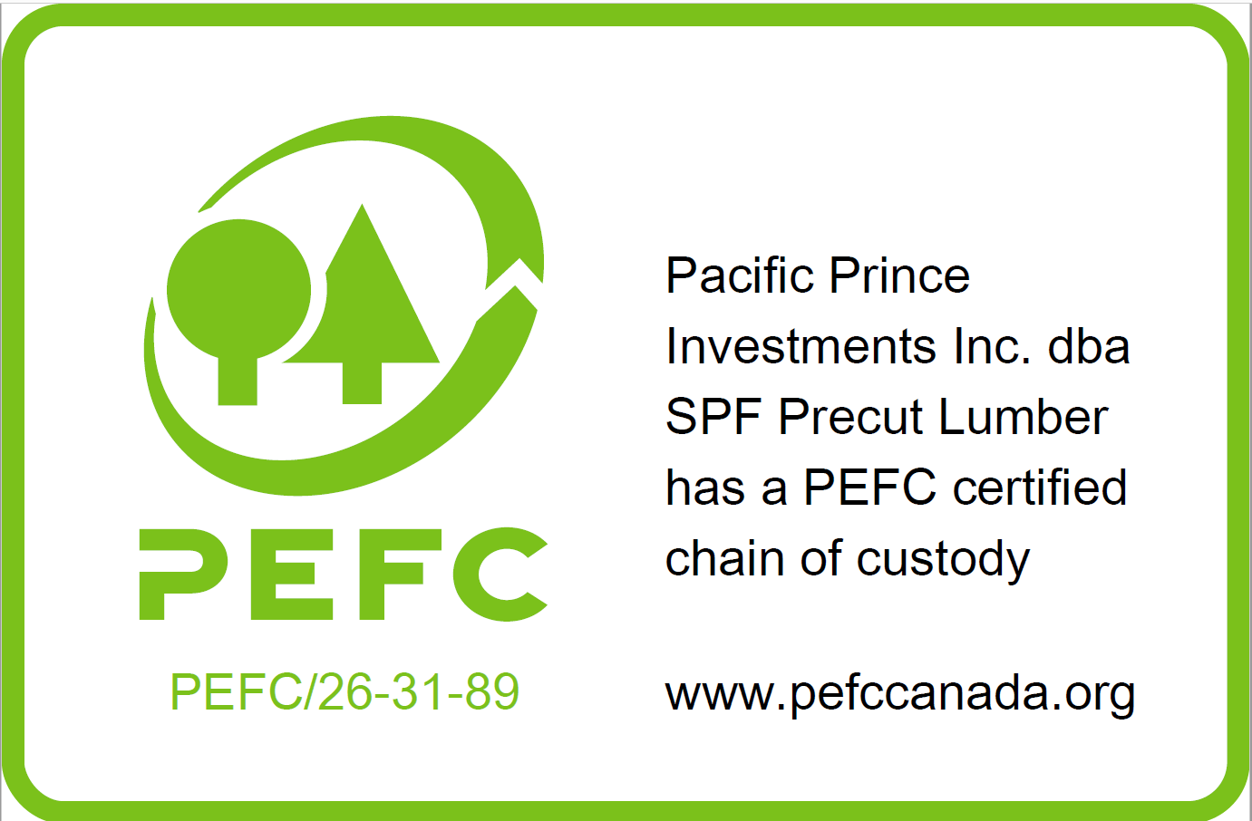 PEFC Sustainable Product Logo