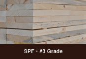 SPF Precut Lumber - #3 Grade