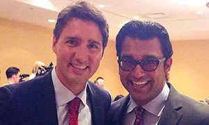 Mo Amir with Prime Minister Justin Trudeau