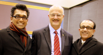 Mo Amir, Pat Bell - BC Minister of Forests, Mines and Lands and Muhammad Amir